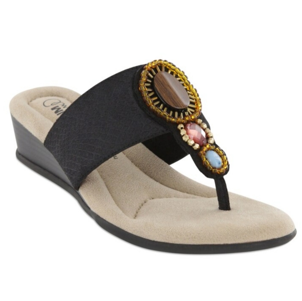 NEW - Mia Amore BERENICE WEDGE SANDAL 8 Memory Foam